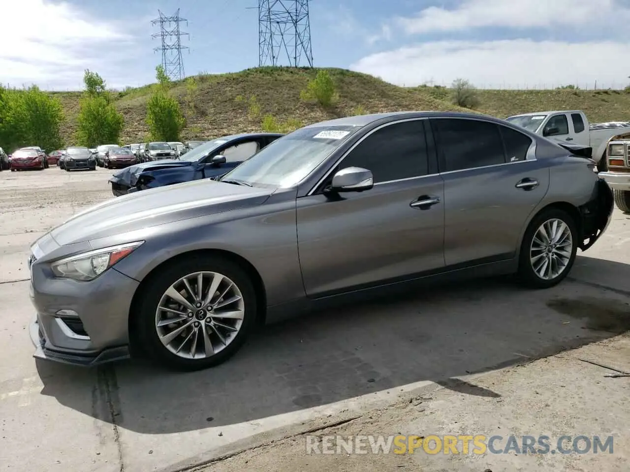 1 Photograph of a damaged car JN1EV7BR7MM752758 INFINITI Q50 2021