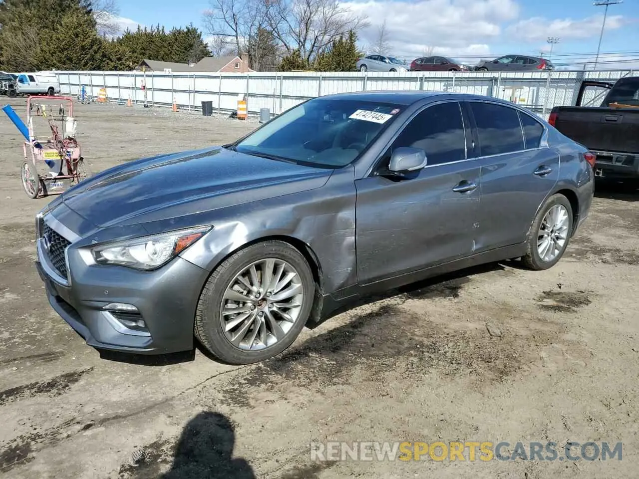 1 Photograph of a damaged car JN1EV7BR9MM750400 INFINITI Q50 2021
