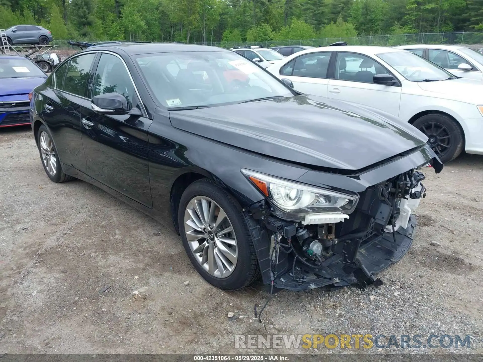 1 Photograph of a damaged car JN1EV7BR9MM754947 INFINITI Q50 2021
