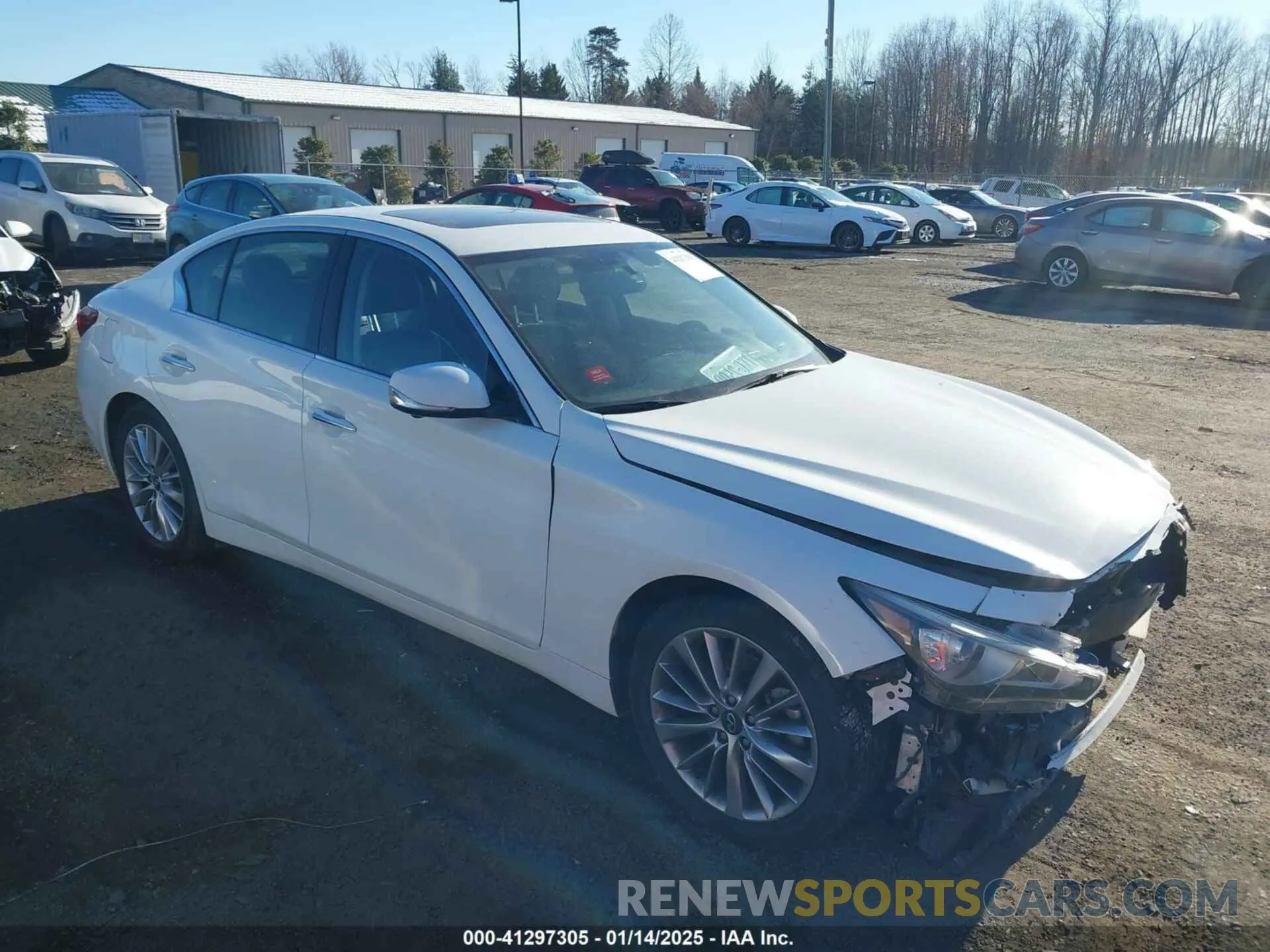 1 Photograph of a damaged car JN1EV7BR9MM756150 INFINITI Q50 2021