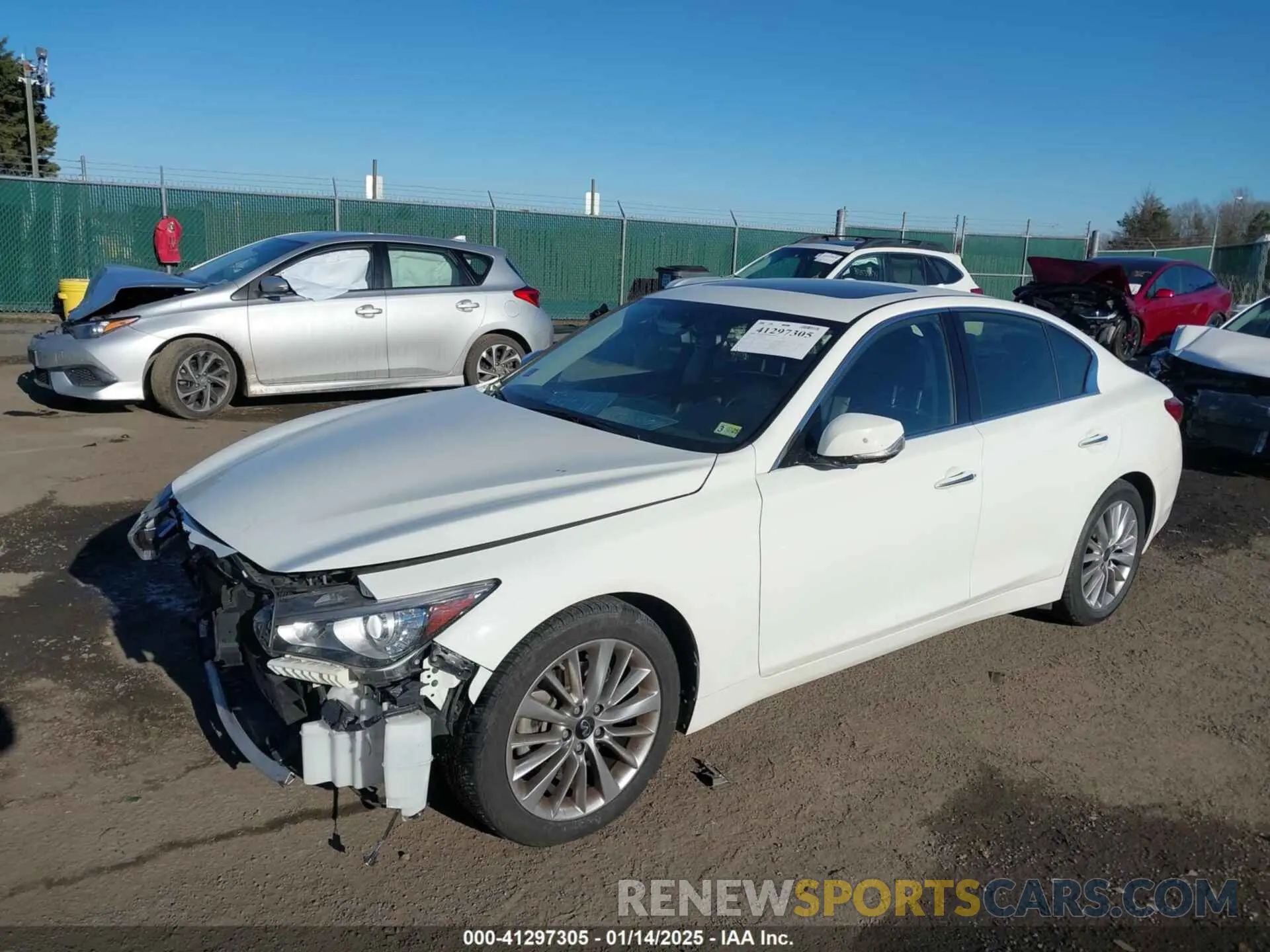 2 Photograph of a damaged car JN1EV7BR9MM756150 INFINITI Q50 2021