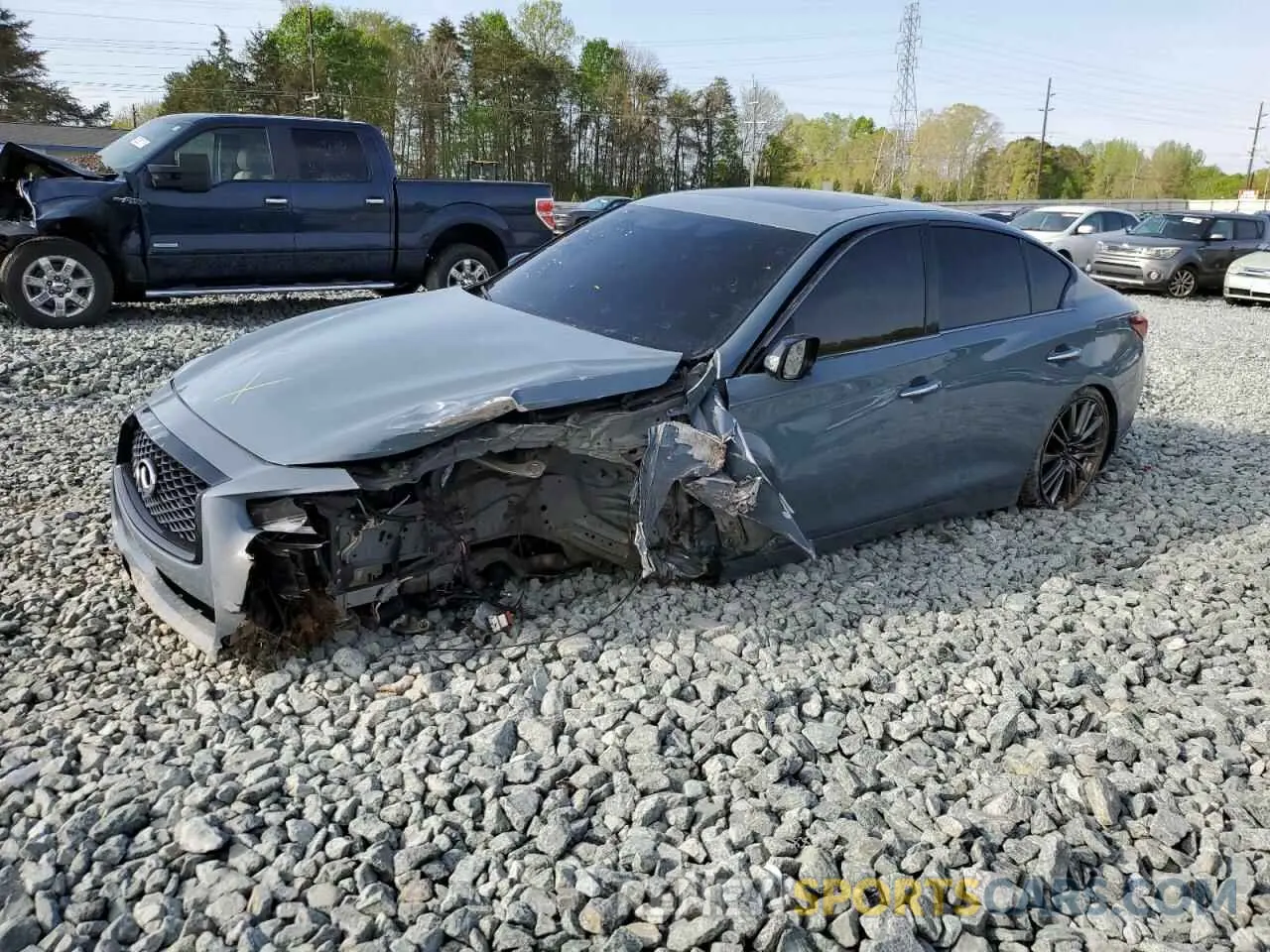 1 Photograph of a damaged car JN1FV7DP1MM850085 INFINITI Q50 2021