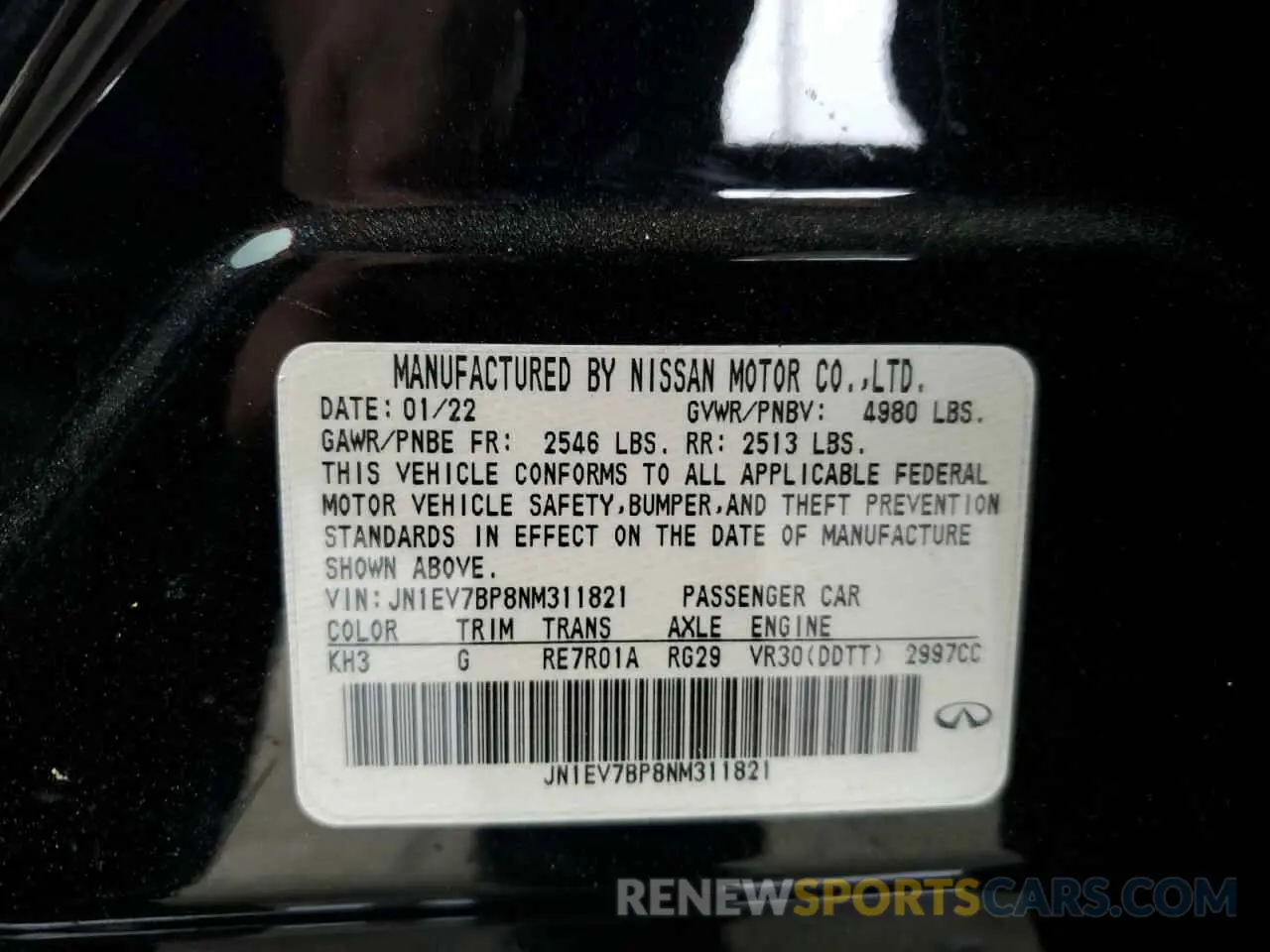 13 Photograph of a damaged car JN1EV7BP8NM311821 INFINITI Q50 2022