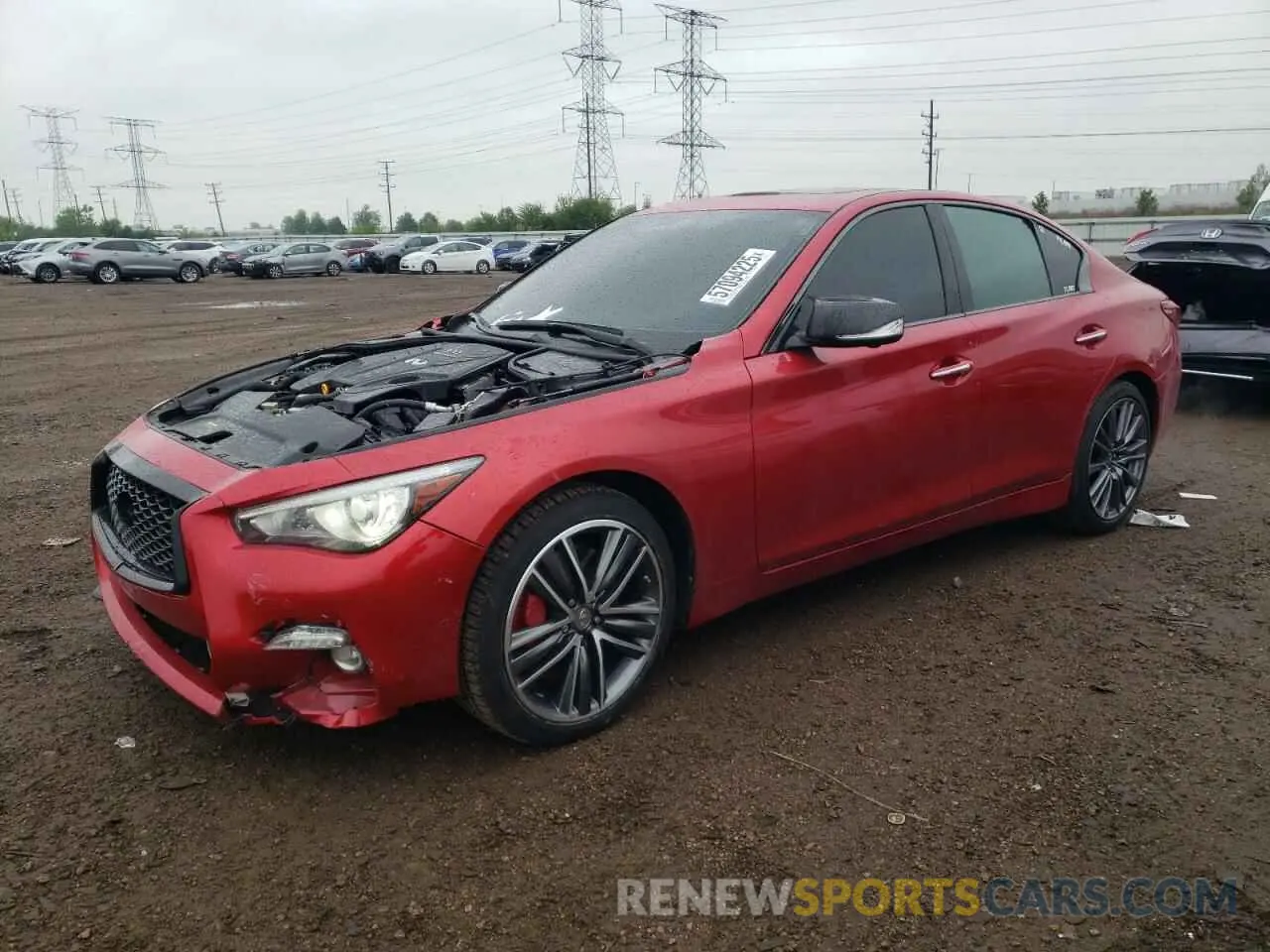 1 Photograph of a damaged car JN1FV7DR9NM390256 INFINITI Q50 2022