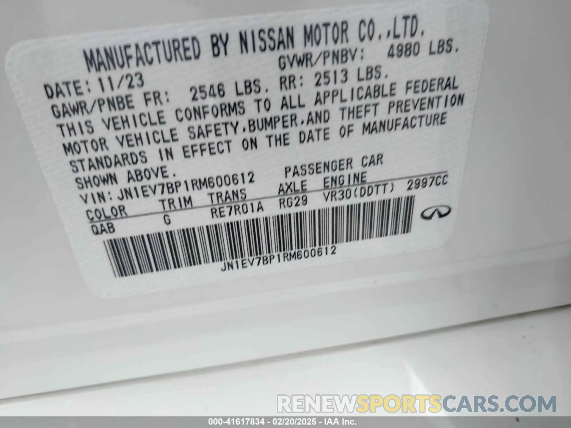 9 Photograph of a damaged car JN1EV7BP1RM600612 INFINITI Q50 2024