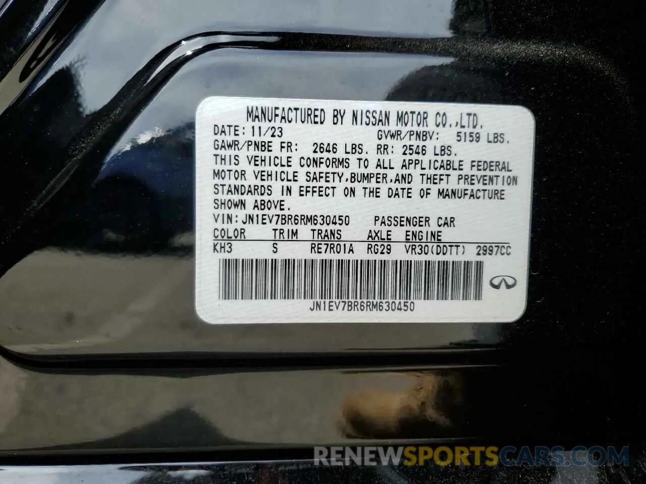 12 Photograph of a damaged car JN1EV7BR6RM630450 INFINITI Q50 2024