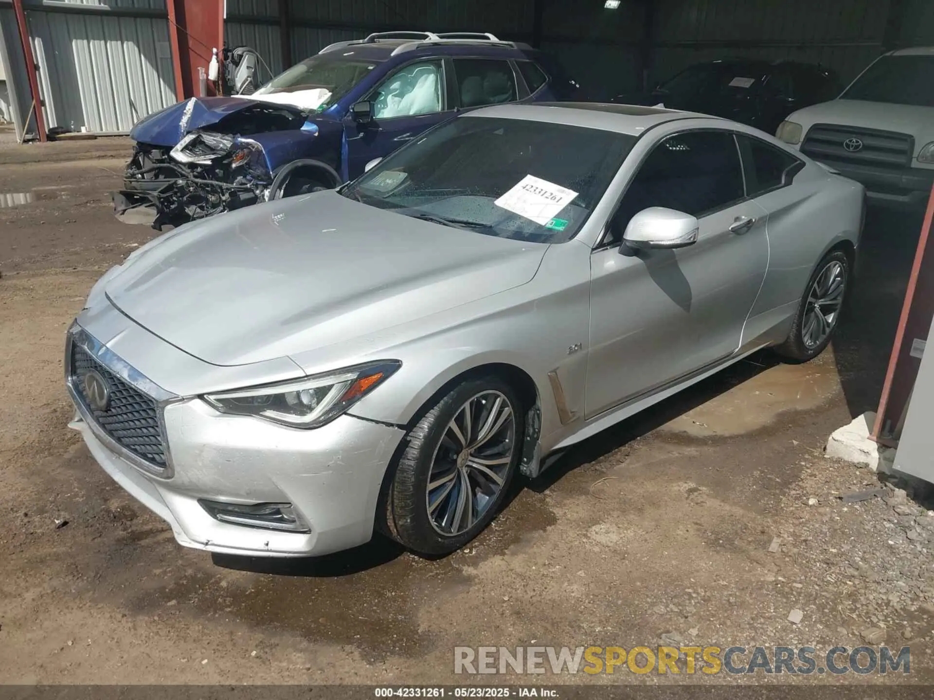 2 Photograph of a damaged car JN1EV7EL7KM290268 INFINITI Q60 2019