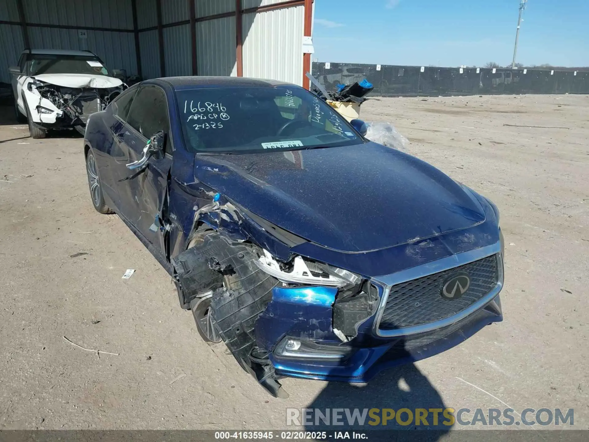 1 Photograph of a damaged car JN1EV7EK0LM341134 INFINITI Q60 2020