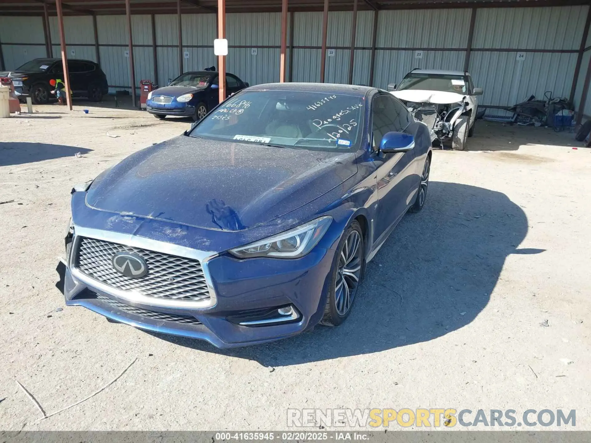 2 Photograph of a damaged car JN1EV7EK0LM341134 INFINITI Q60 2020