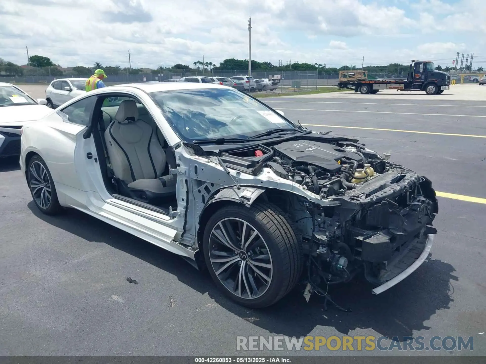1 Photograph of a damaged car JN1EV7KKXMM410062 INFINITI Q60 2021