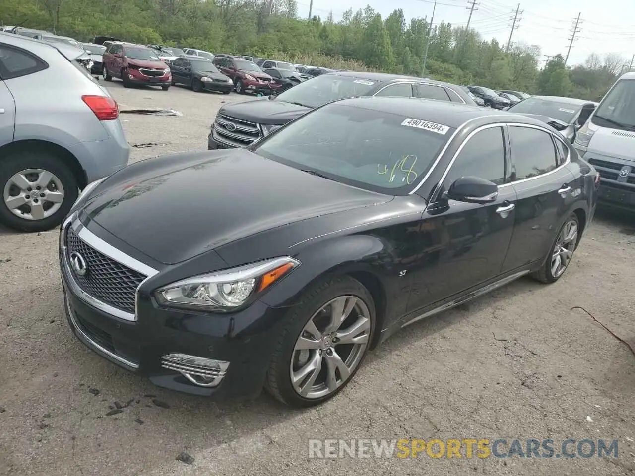 1 Photograph of a damaged car JN1BY1PP4KM685712 INFINITI Q70 2019
