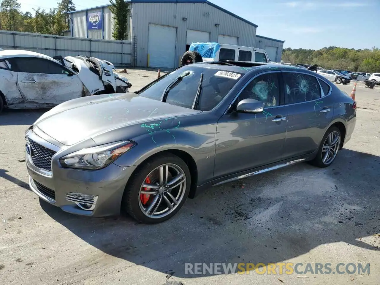 1 Photograph of a damaged car JN1BY1PP9KM685298 INFINITI Q70 2019