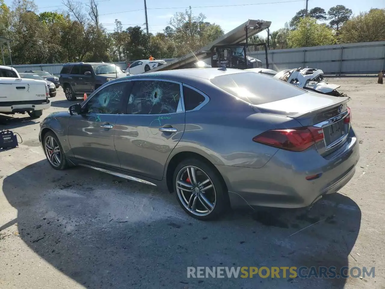 2 Photograph of a damaged car JN1BY1PP9KM685298 INFINITI Q70 2019