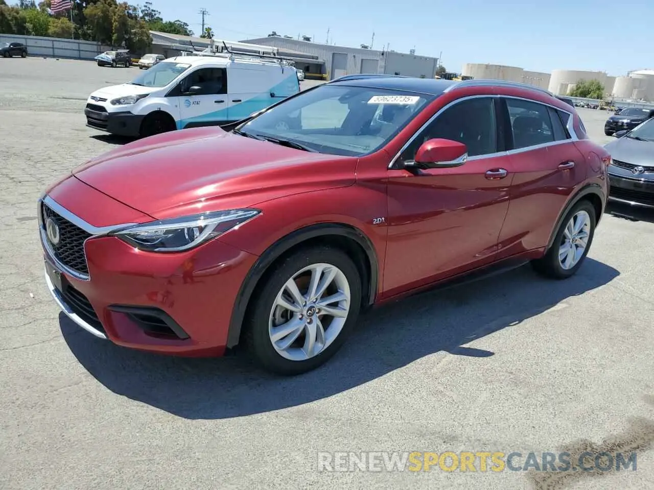 1 Photograph of a damaged car SJKCH5CP1KA010266 INFINITI QX30 2019