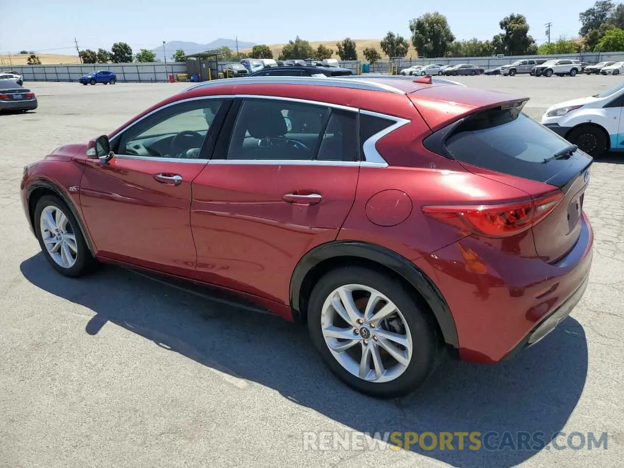 2 Photograph of a damaged car SJKCH5CP1KA010266 INFINITI QX30 2019