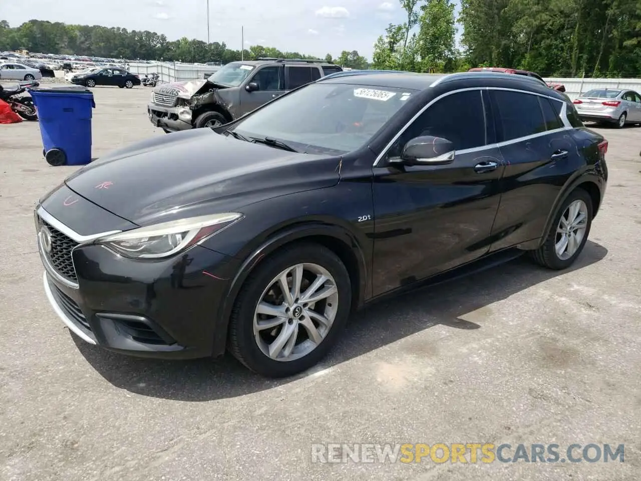 1 Photograph of a damaged car SJKCH5CP3KA007112 INFINITI QX30 2019