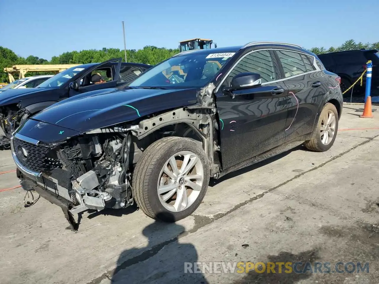 1 Photograph of a damaged car SJKCH5CP6KA009923 INFINITI QX30 2019