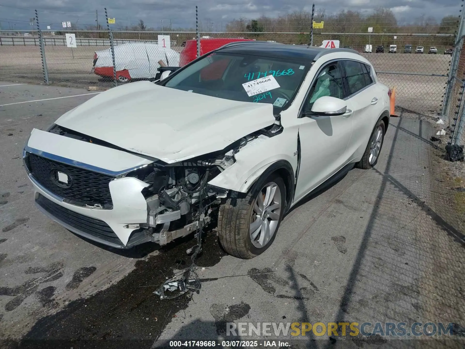 2 Photograph of a damaged car SJKCH5CP8KA010331 INFINITI QX30 2019