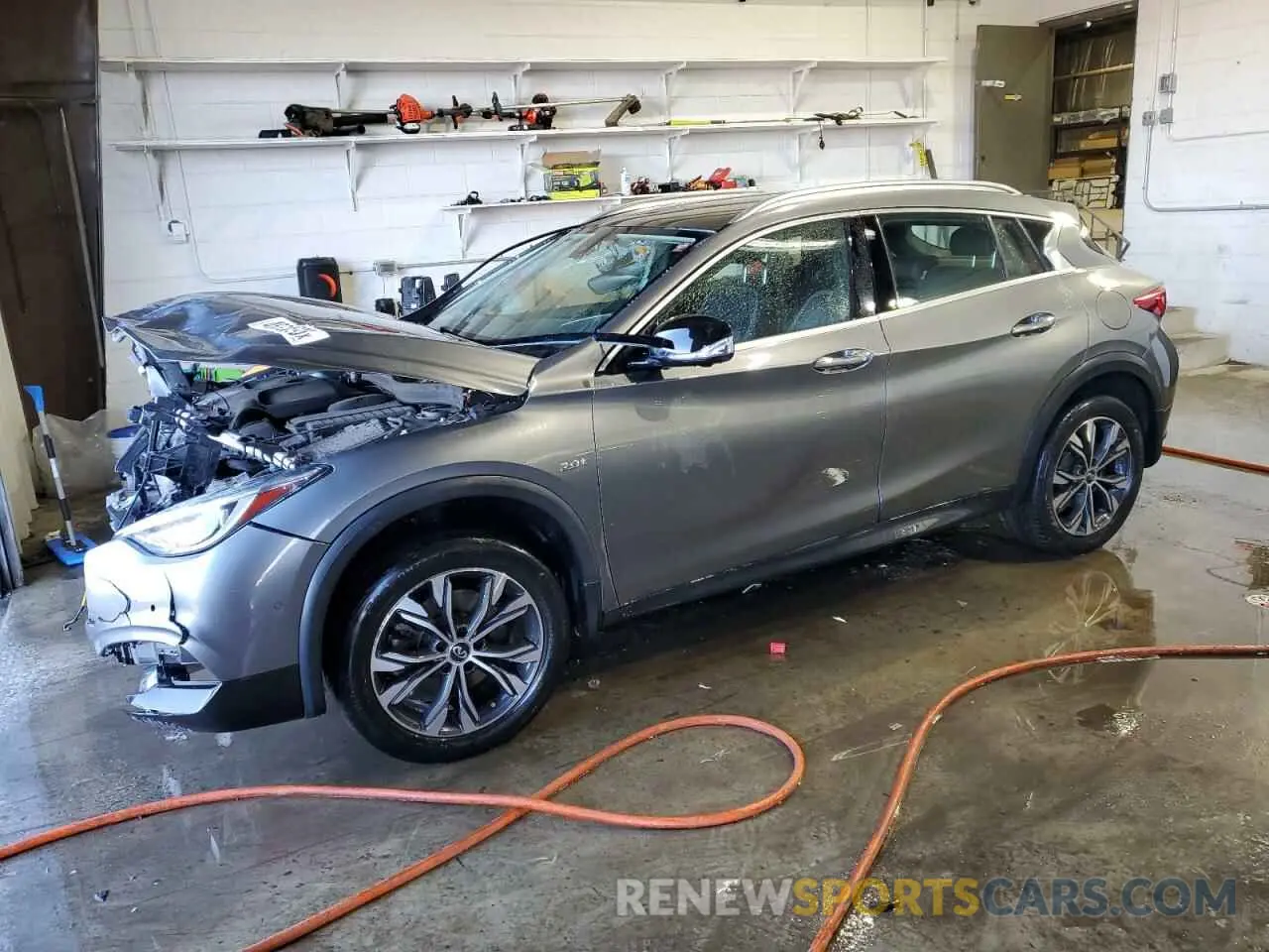 1 Photograph of a damaged car SJKCH5CR0KA008414 INFINITI QX30 2019
