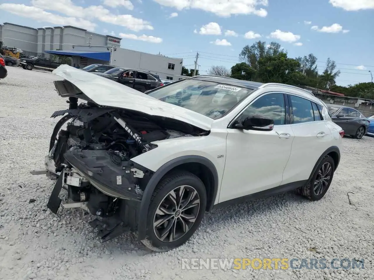 1 Photograph of a damaged car SJKCH5CR7KA009141 INFINITI QX30 2019