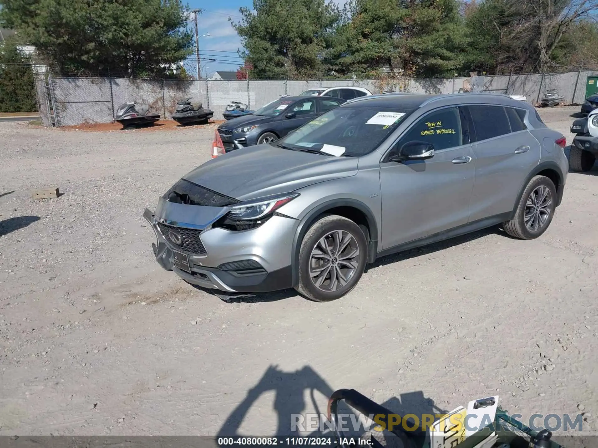 2 Photograph of a damaged car SJKCH5CRXKA011966 INFINITI QX30 2019