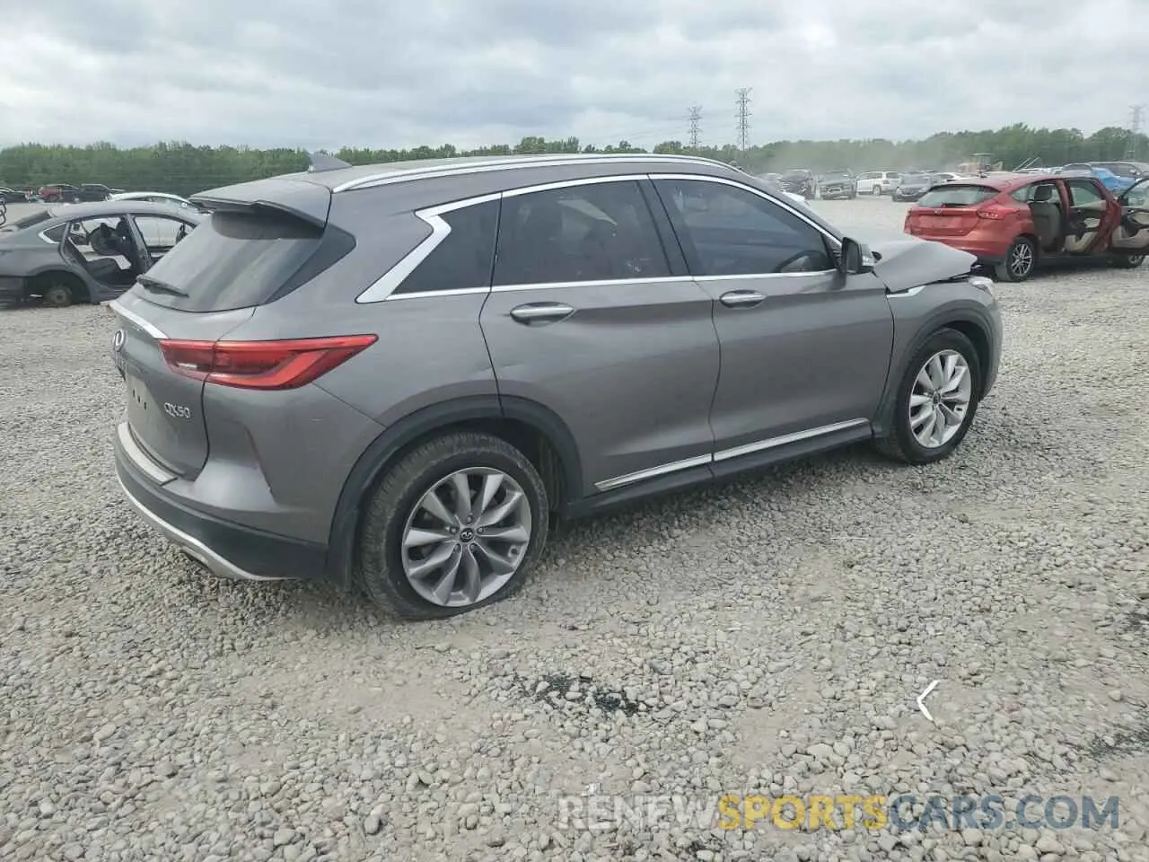 3 Photograph of a damaged car 3PCAJ5M10KF144752 INFINITI QX50 2019