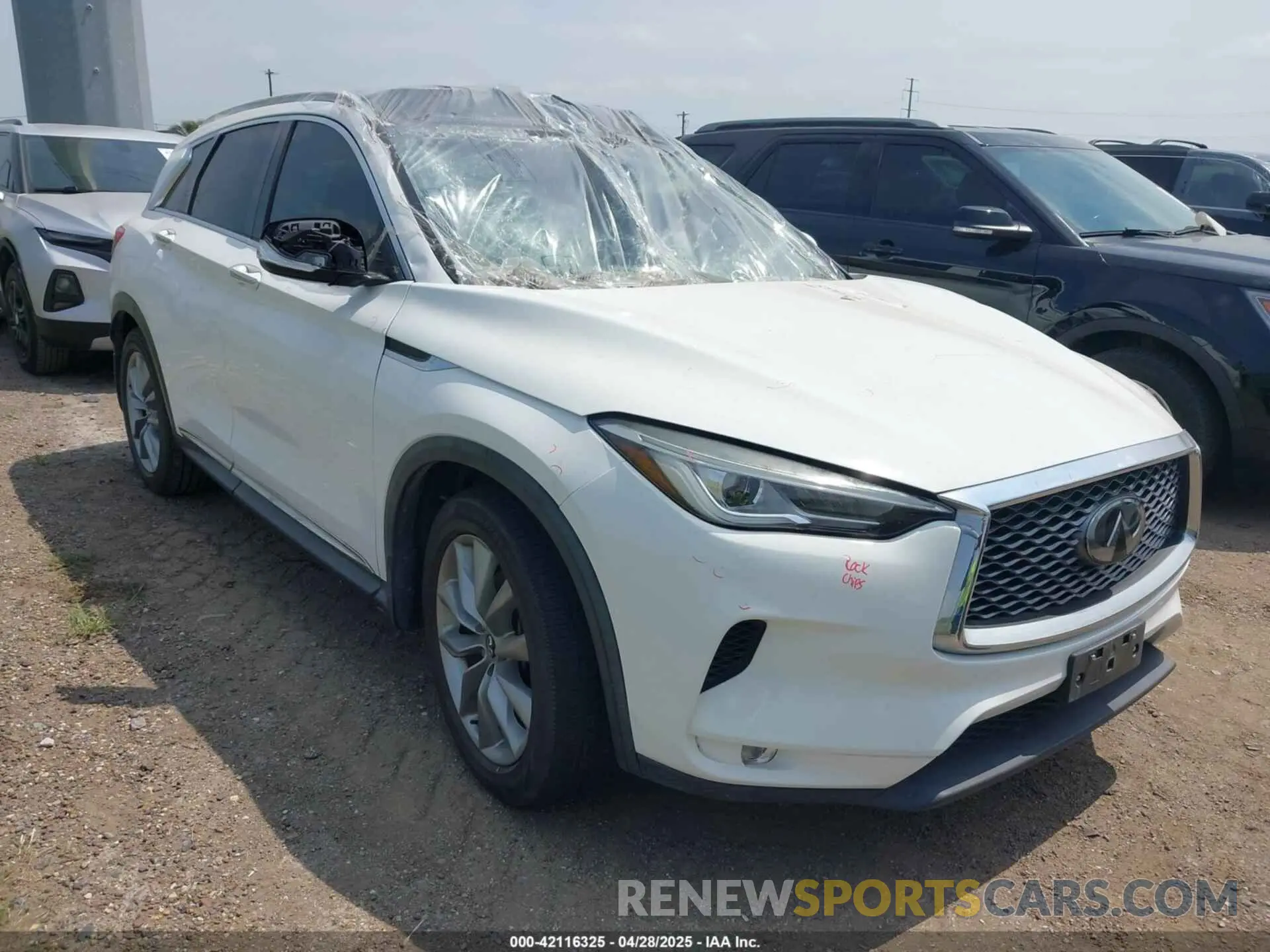 1 Photograph of a damaged car 3PCAJ5M11KF145988 INFINITI QX50 2019