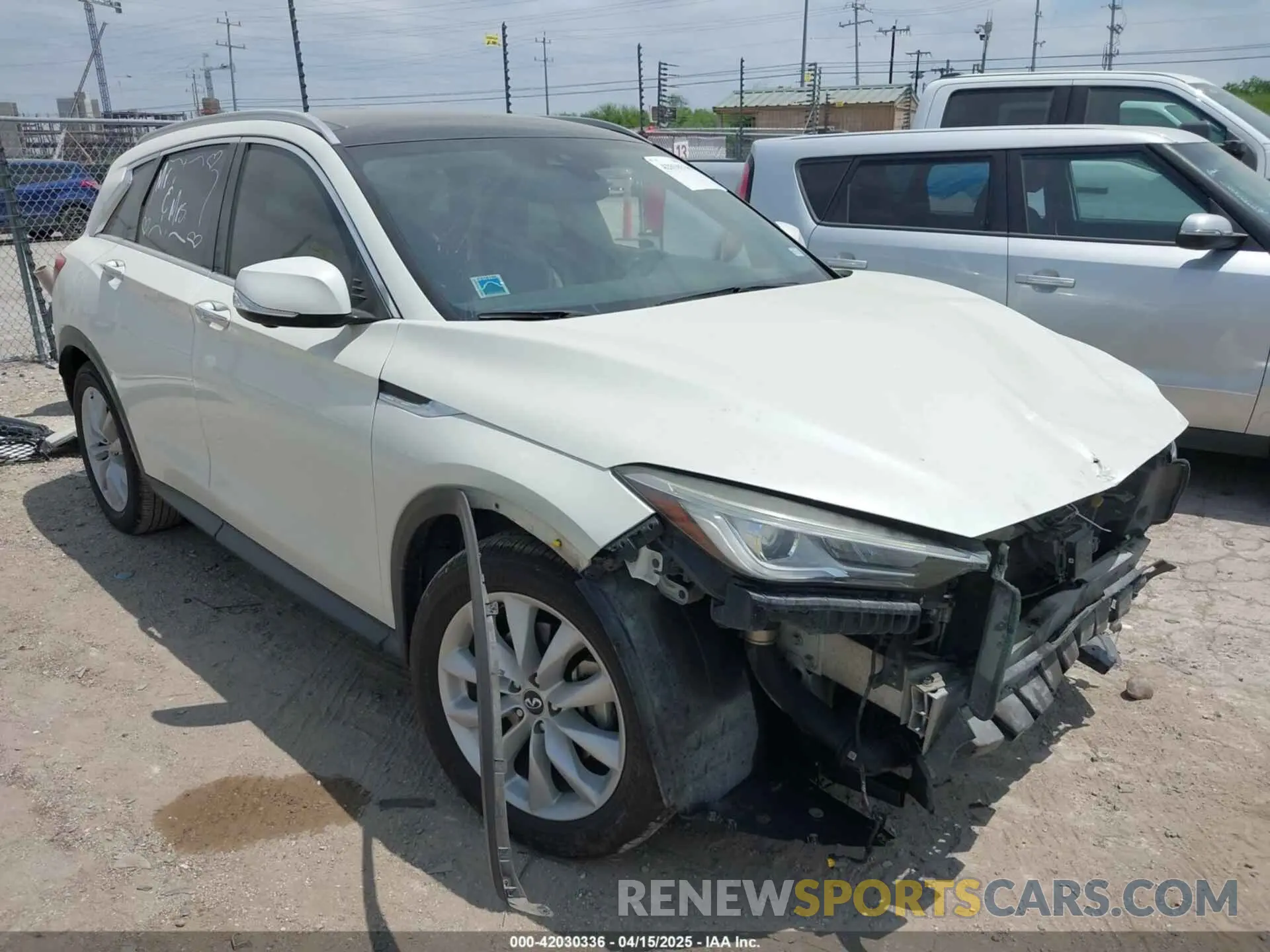 1 Photograph of a damaged car 3PCAJ5M13KF111468 INFINITI QX50 2019