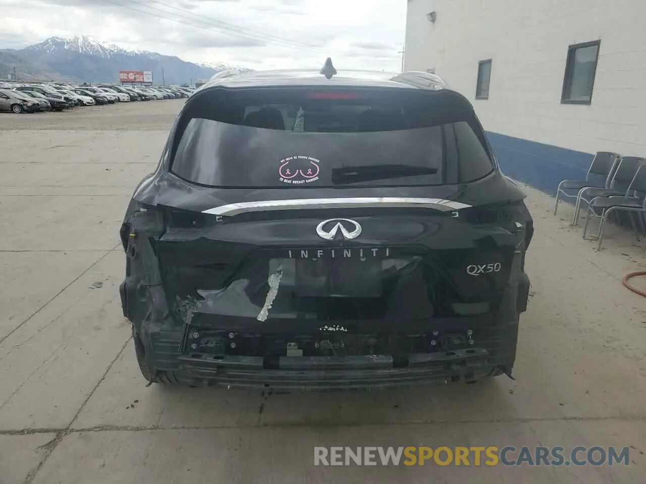 6 Photograph of a damaged car 3PCAJ5M13KF122020 INFINITI QX50 2019