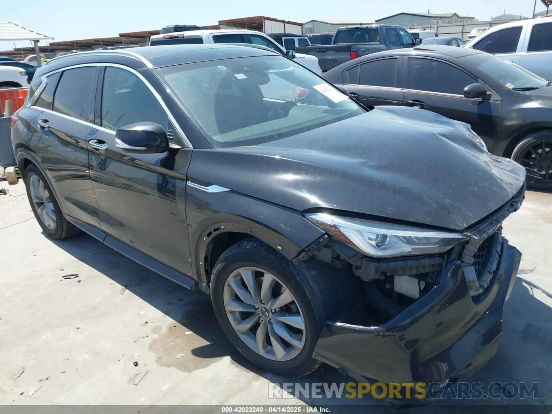 1 Photograph of a damaged car 3PCAJ5M13KF130893 INFINITI QX50 2019