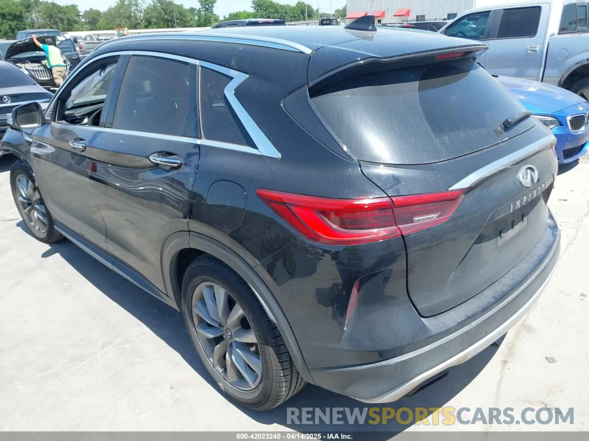 3 Photograph of a damaged car 3PCAJ5M13KF130893 INFINITI QX50 2019