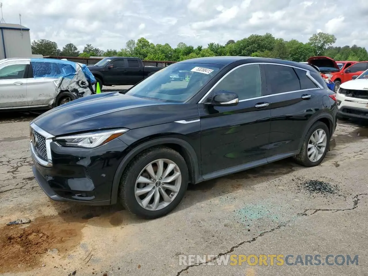 1 Photograph of a damaged car 3PCAJ5M14KF110135 INFINITI QX50 2019