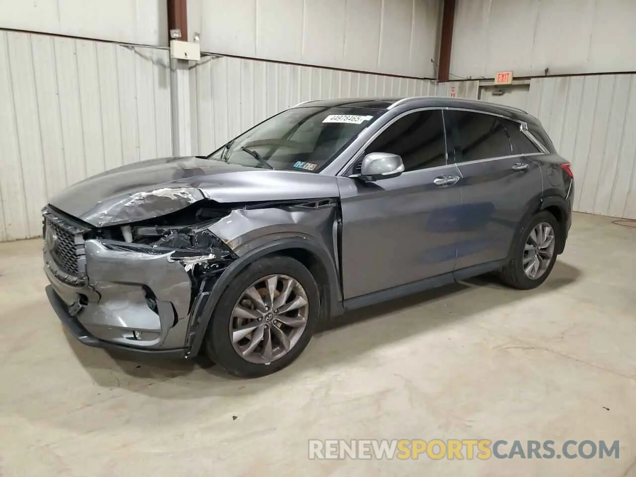 1 Photograph of a damaged car 3PCAJ5M14KF137318 INFINITI QX50 2019