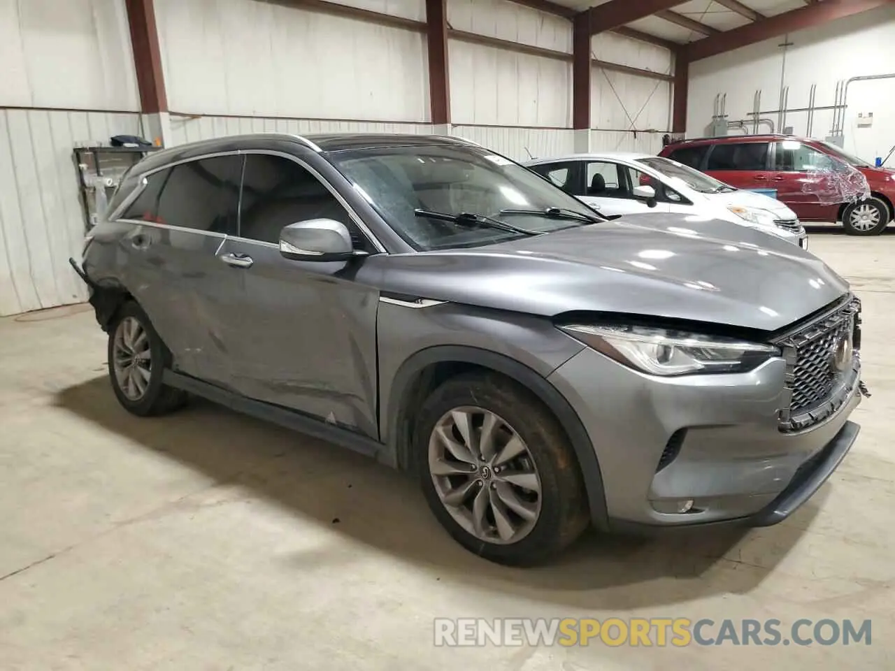 4 Photograph of a damaged car 3PCAJ5M14KF137318 INFINITI QX50 2019