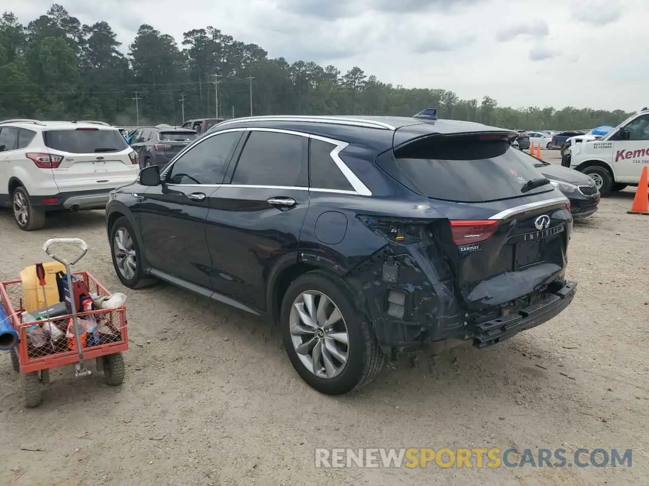 2 Photograph of a damaged car 3PCAJ5M14KF142261 INFINITI QX50 2019