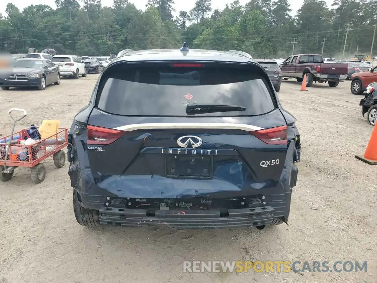 6 Photograph of a damaged car 3PCAJ5M14KF142261 INFINITI QX50 2019