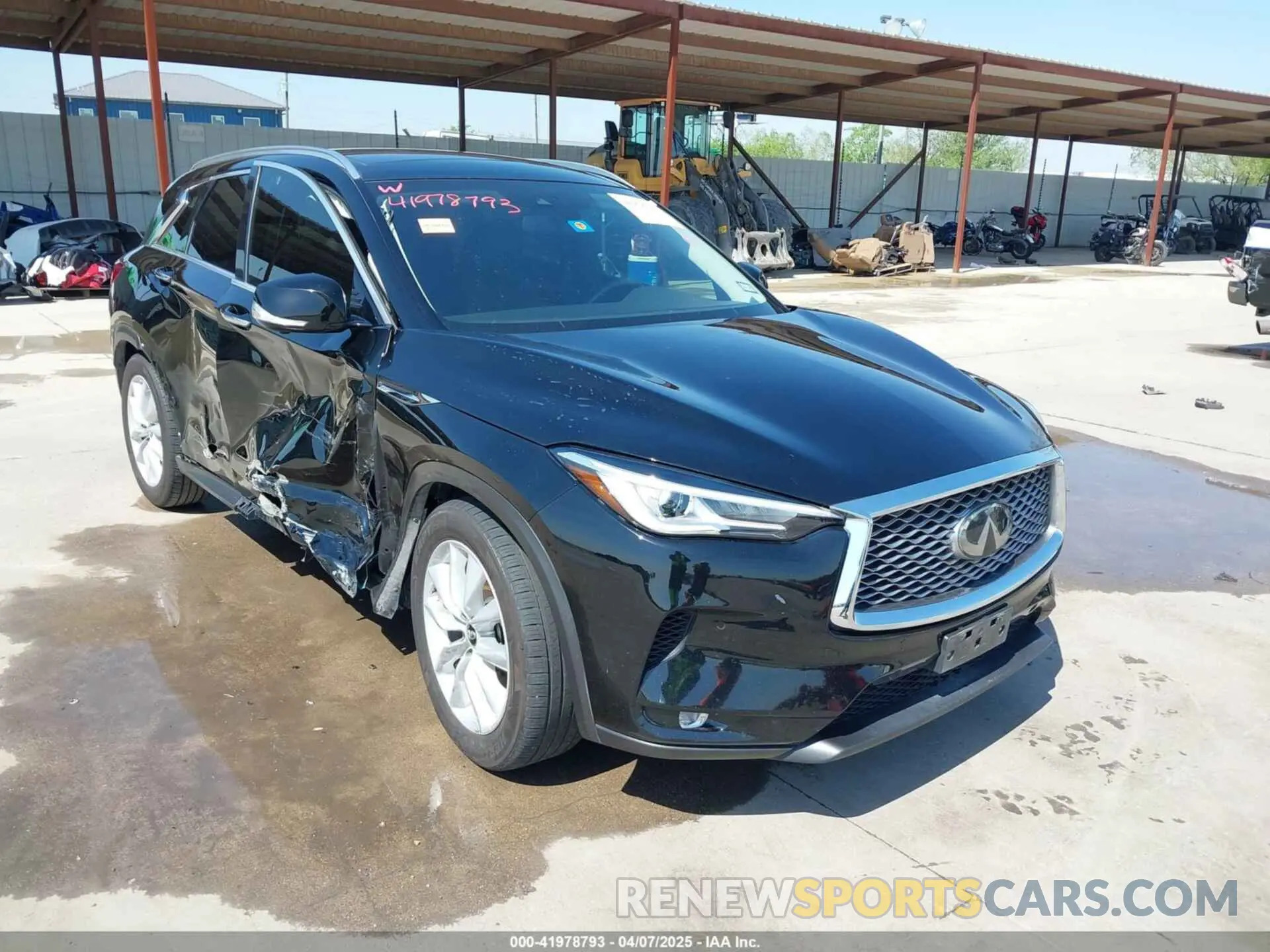 1 Photograph of a damaged car 3PCAJ5M15KF112850 INFINITI QX50 2019