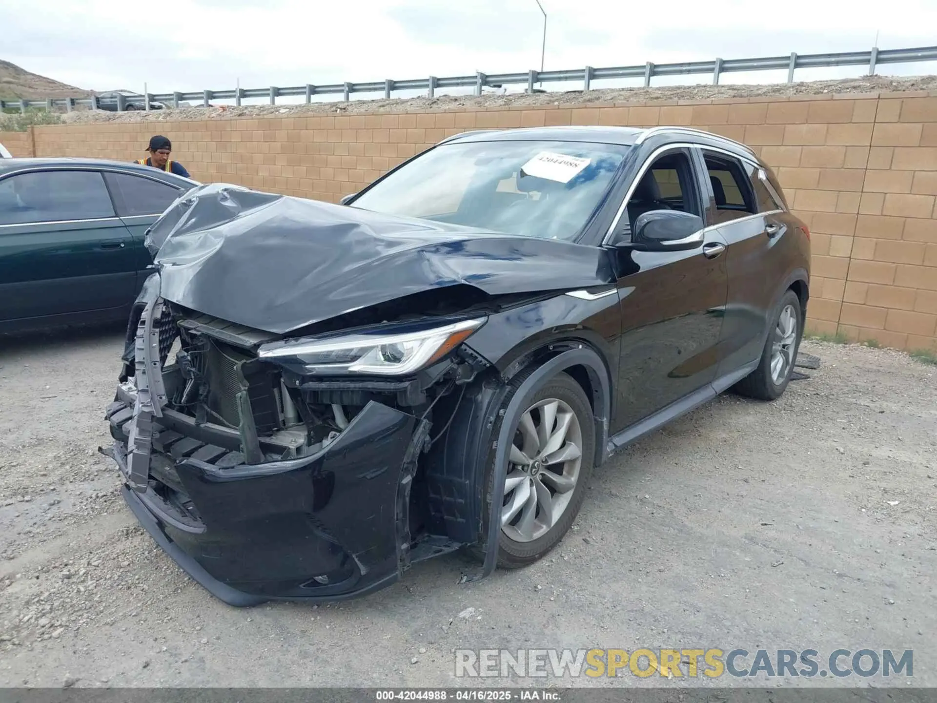 2 Photograph of a damaged car 3PCAJ5M15KF131964 INFINITI QX50 2019