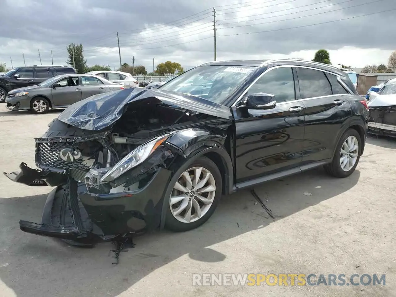 1 Photograph of a damaged car 3PCAJ5M16KF117748 INFINITI QX50 2019