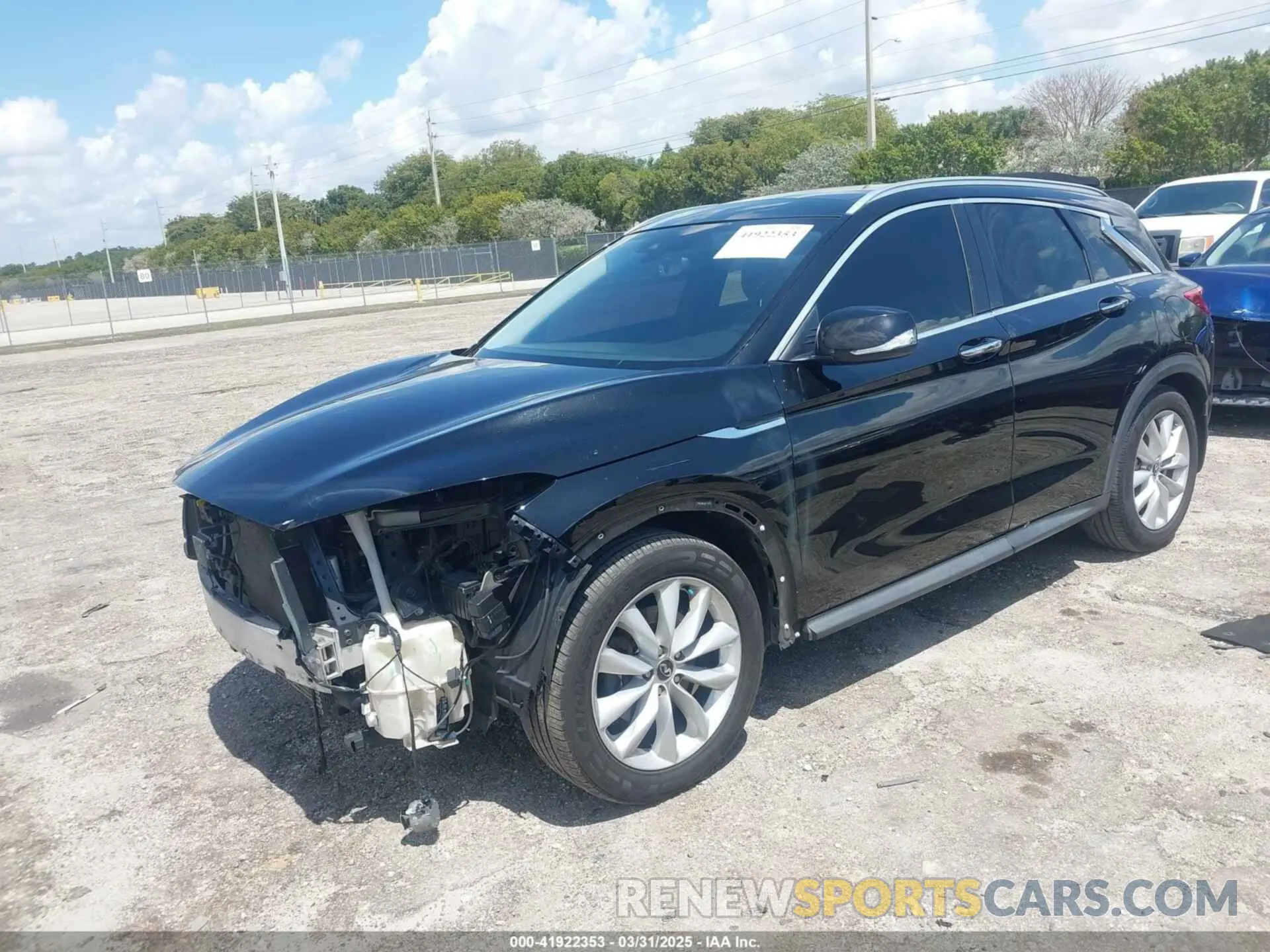 2 Photograph of a damaged car 3PCAJ5M16KF119709 INFINITI QX50 2019