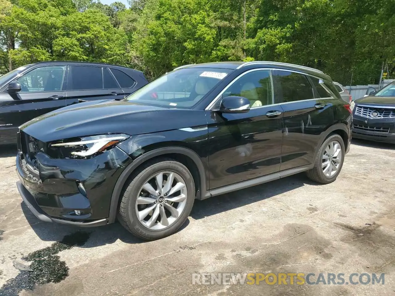 1 Photograph of a damaged car 3PCAJ5M16KF137918 INFINITI QX50 2019