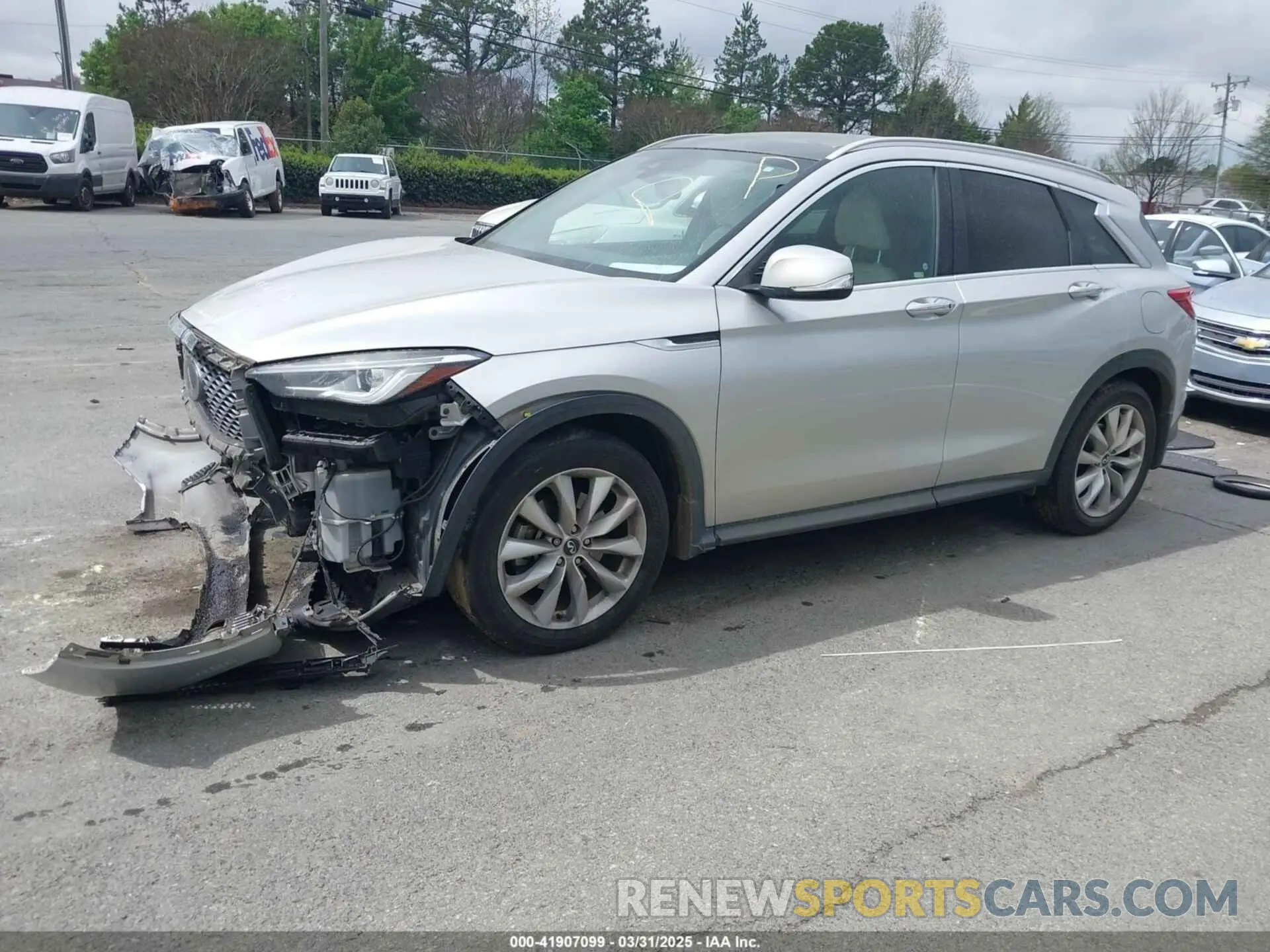 2 Photograph of a damaged car 3PCAJ5M17KF114843 INFINITI QX50 2019