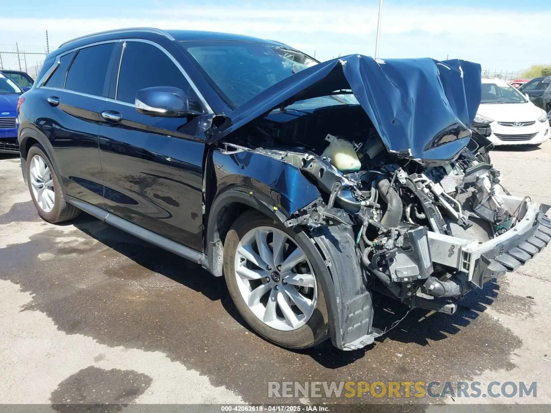 1 Photograph of a damaged car 3PCAJ5M17KF120819 INFINITI QX50 2019
