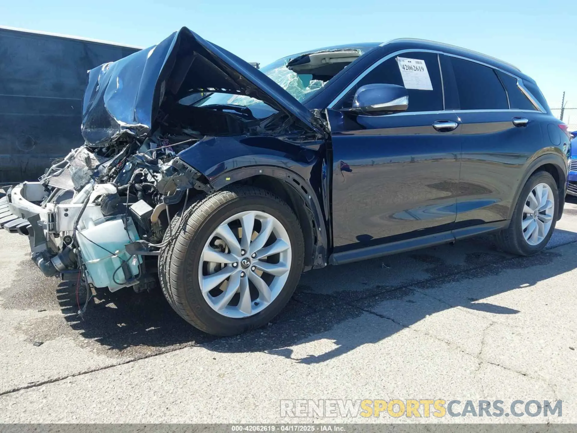 2 Photograph of a damaged car 3PCAJ5M17KF120819 INFINITI QX50 2019