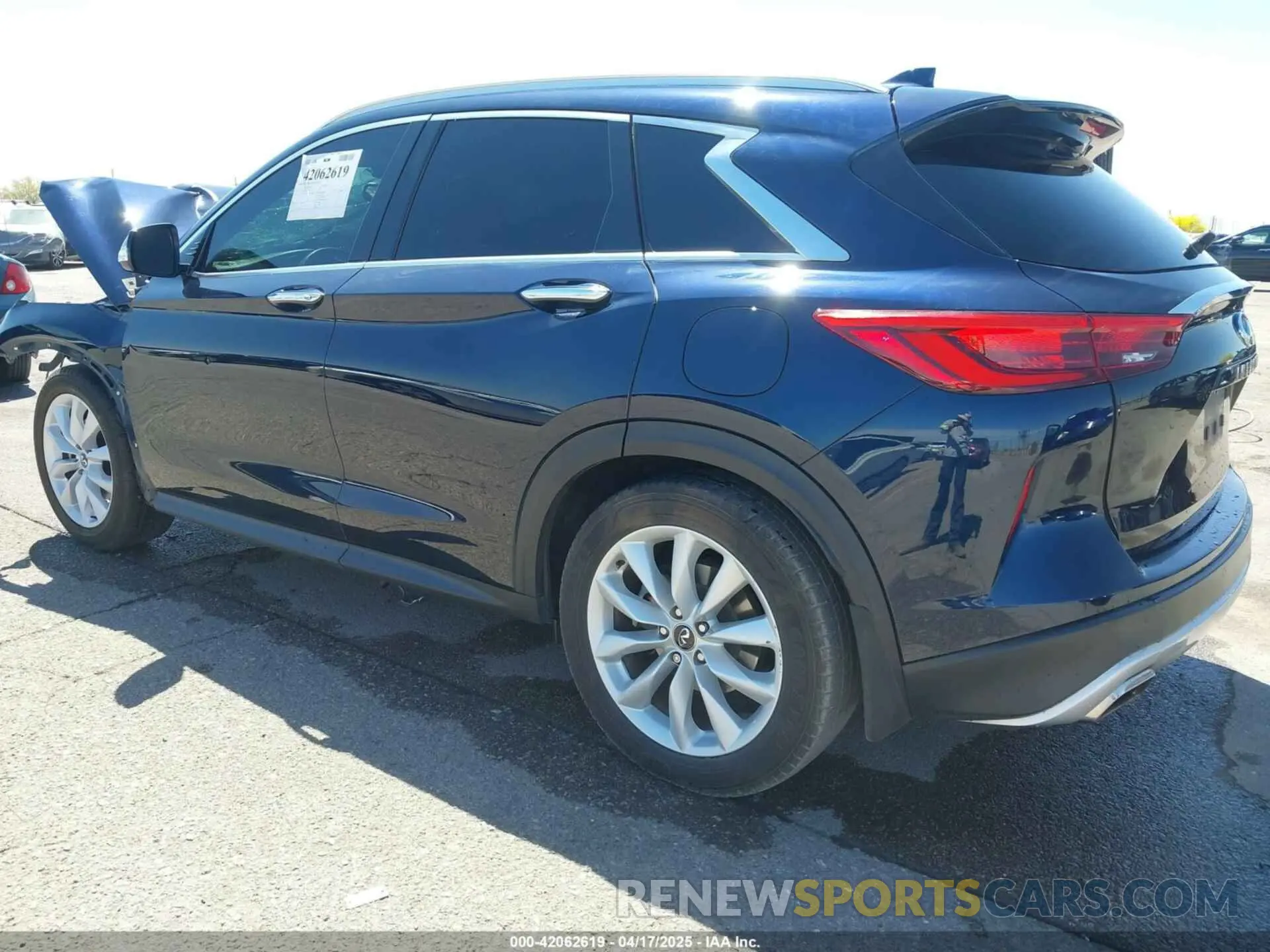 3 Photograph of a damaged car 3PCAJ5M17KF120819 INFINITI QX50 2019