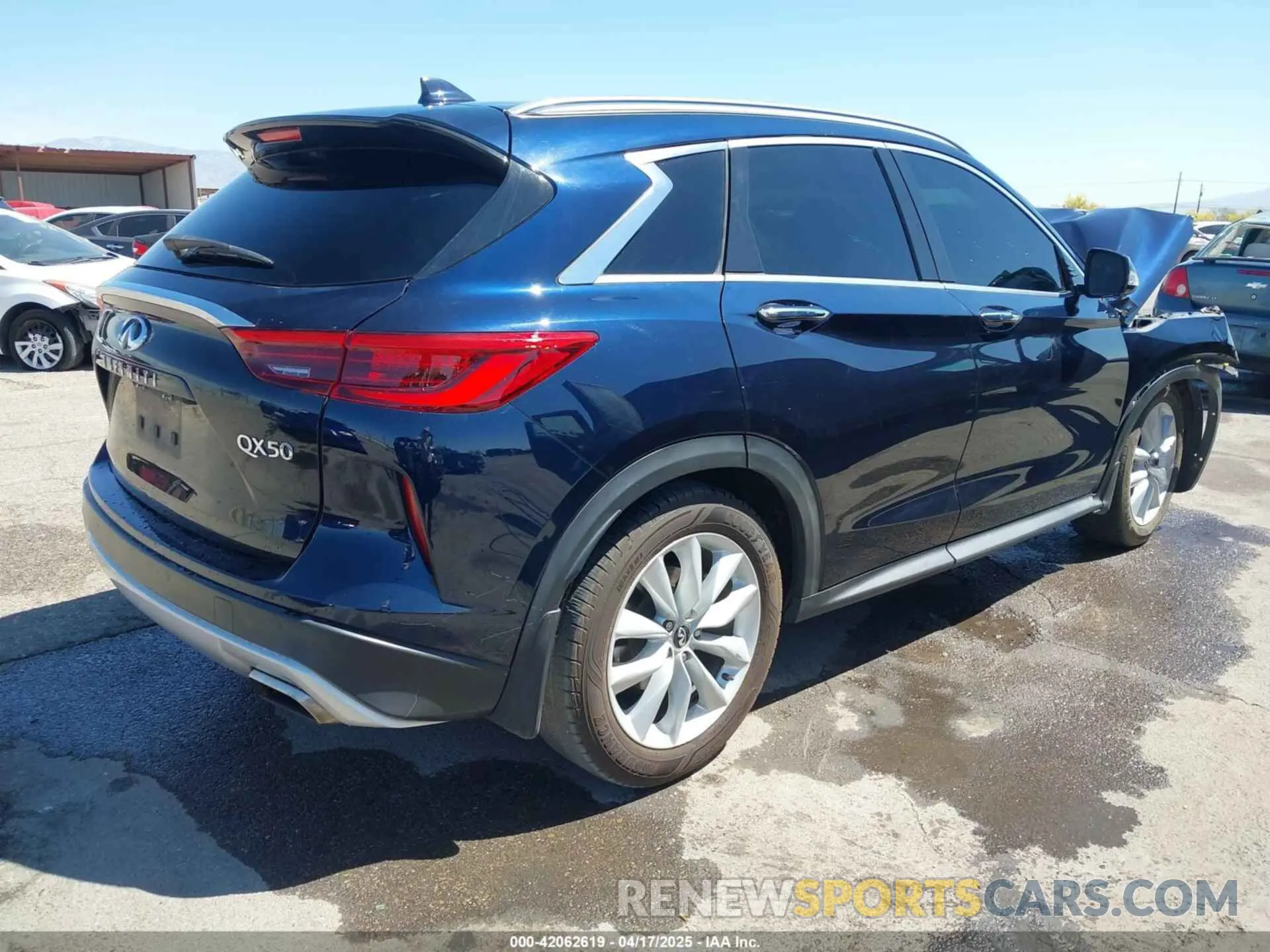 4 Photograph of a damaged car 3PCAJ5M17KF120819 INFINITI QX50 2019