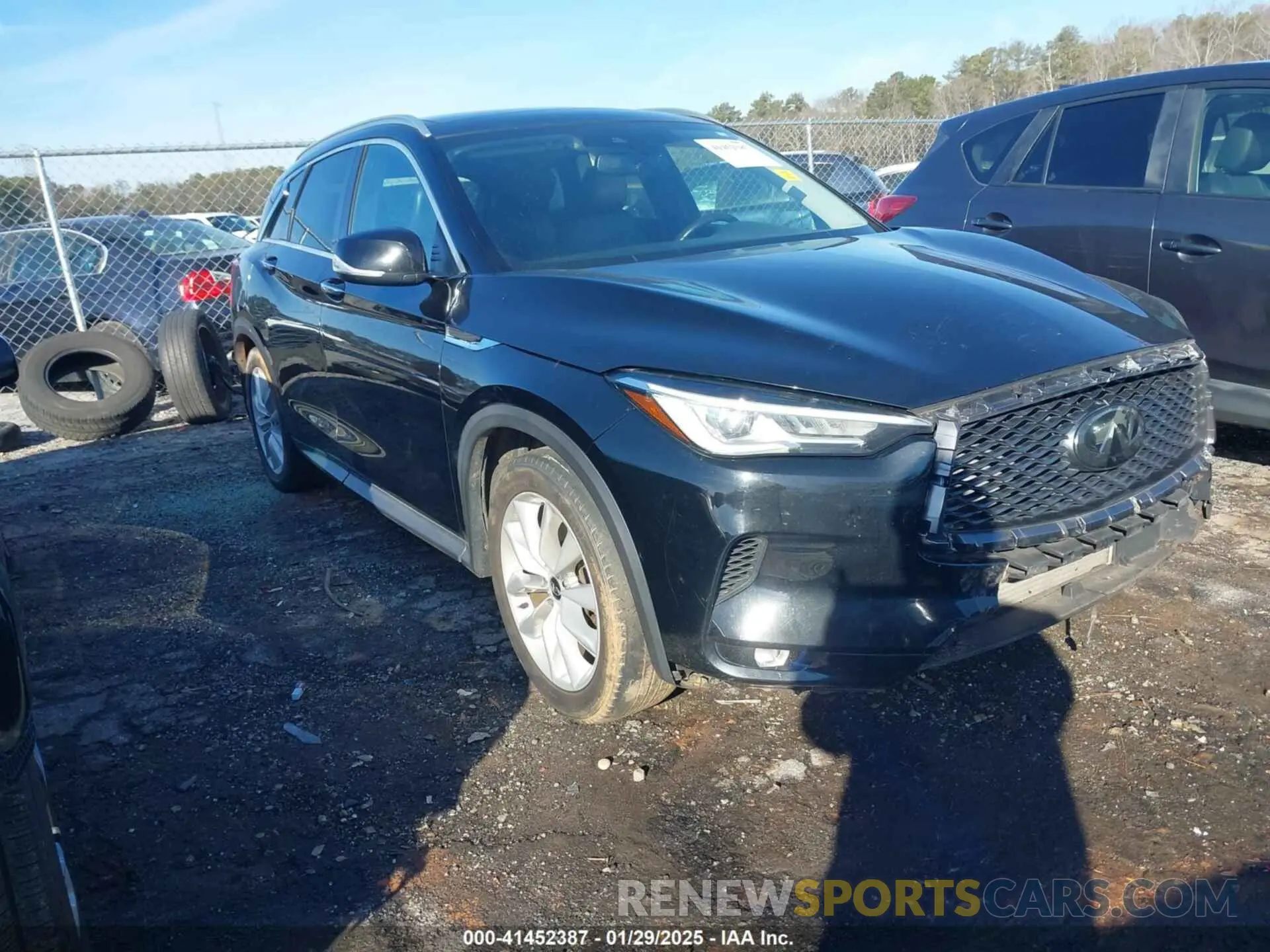 1 Photograph of a damaged car 3PCAJ5M17KF121971 INFINITI QX50 2019