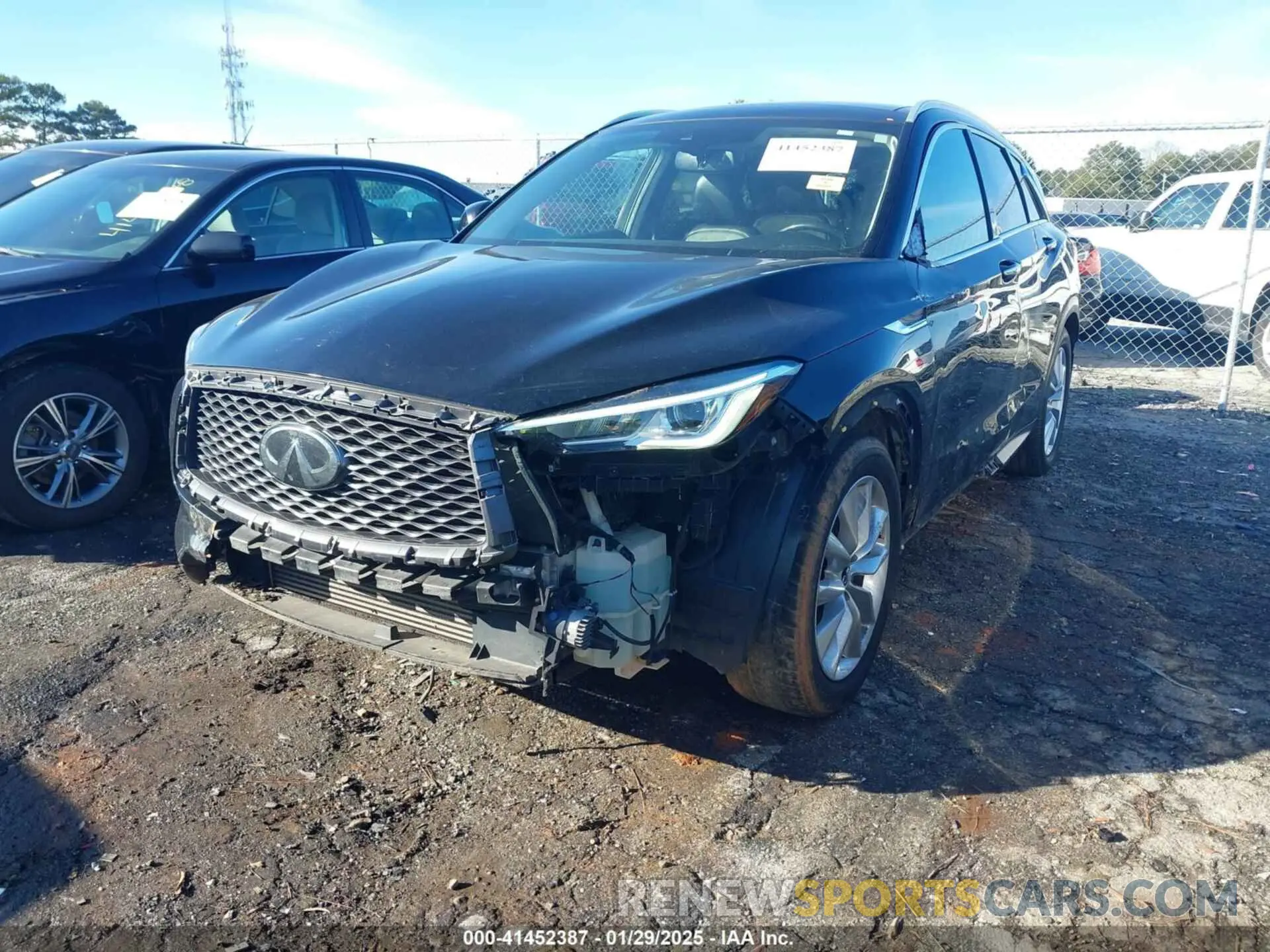 2 Photograph of a damaged car 3PCAJ5M17KF121971 INFINITI QX50 2019
