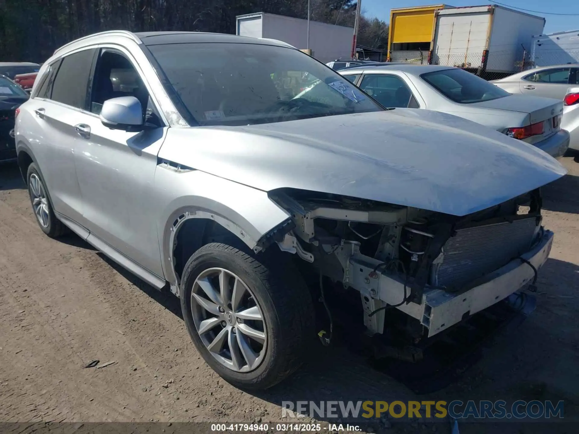 1 Photograph of a damaged car 3PCAJ5M18KF102894 INFINITI QX50 2019