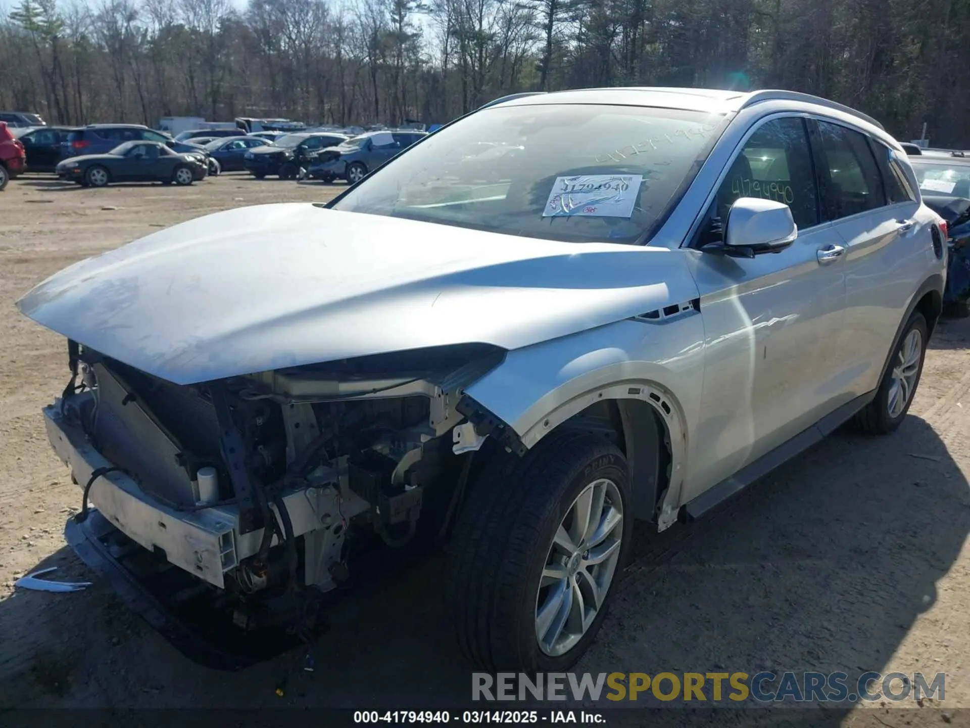 2 Photograph of a damaged car 3PCAJ5M18KF102894 INFINITI QX50 2019